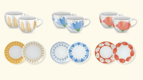 Set piattini 6 tazze - 6,