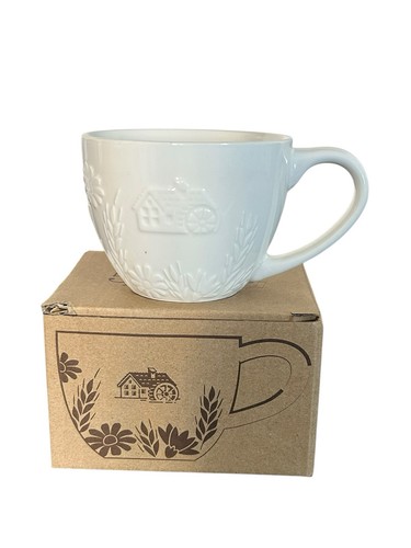 White mill ceramic mug 50 - mill, "50